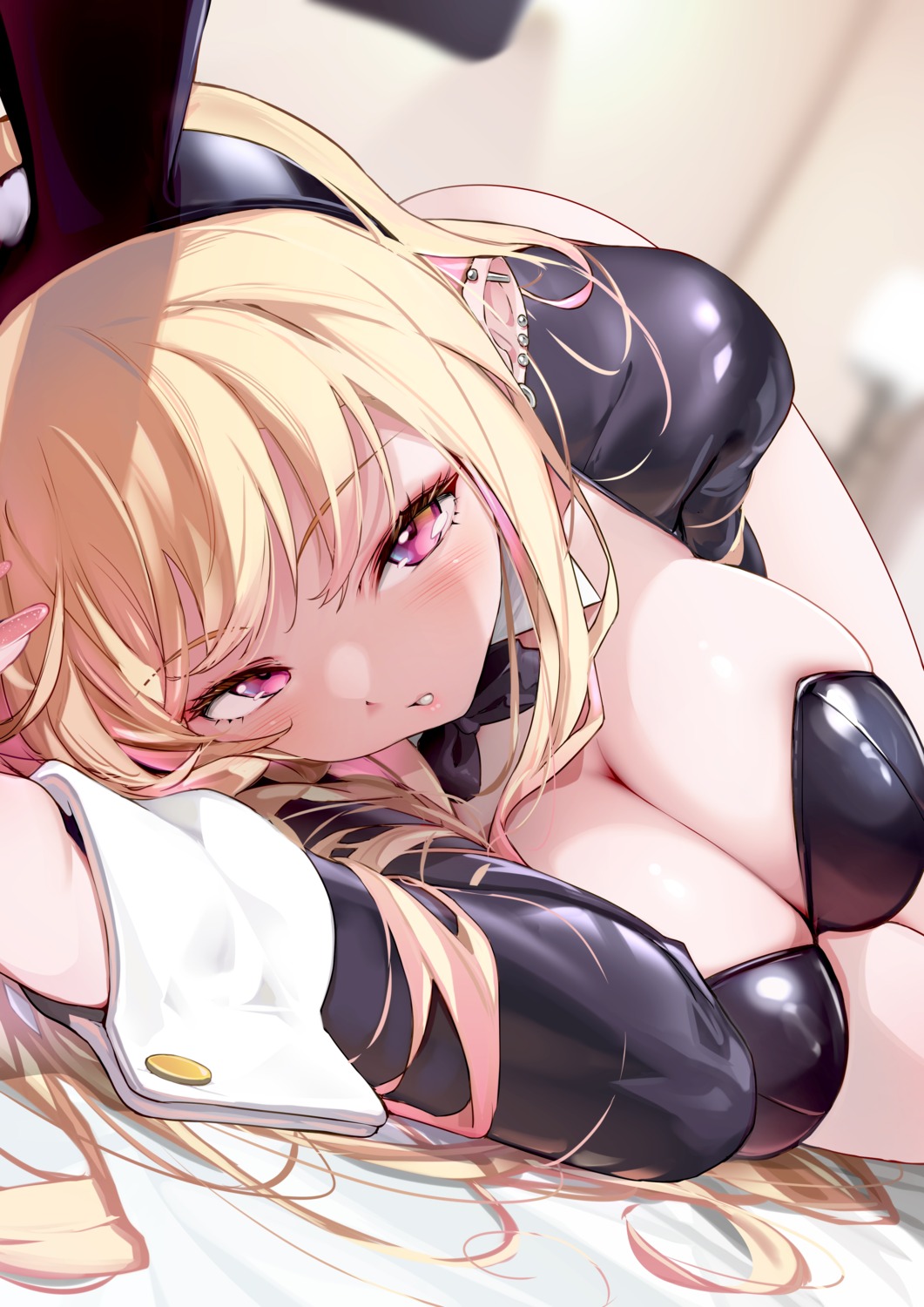 animal_ears bunny_ears bunny_girl hong kitagawa_marin no_bra sono_bisque_doll_wa_koi_wo_suru