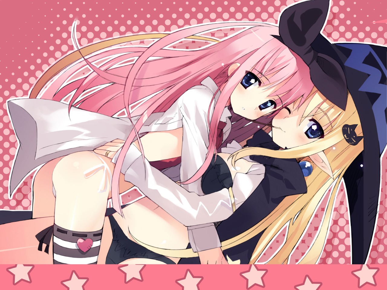 pantsu sikorsky thighhighs wallpaper witch
