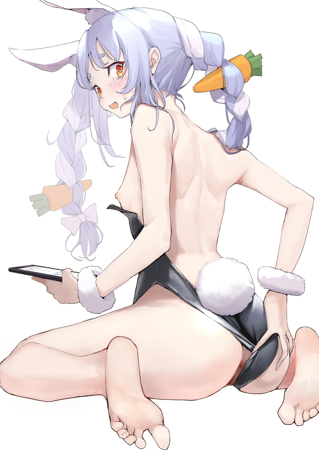 animal_ears anus ass breasts bunny_ears bunny_girl censored feet hololive mitsuru_(pixiv_34028718) nipples no_bra pussy tail usada_pekora