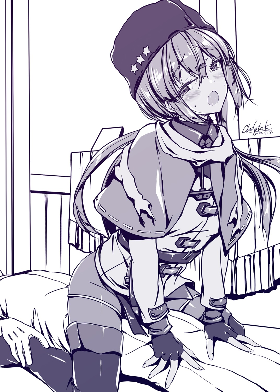 garter kantai_collection kobayashi_chisato monochrome pantyhose sex tashkent_(kancolle) thighhighs uniform