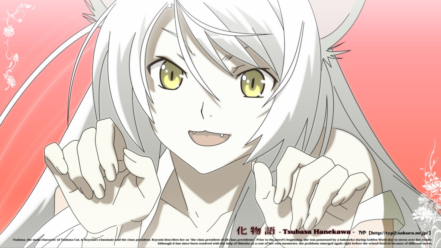 bakemonogatari black_hanekawa hanekawa_tsubasa monogatari_(series) typ wallpaper