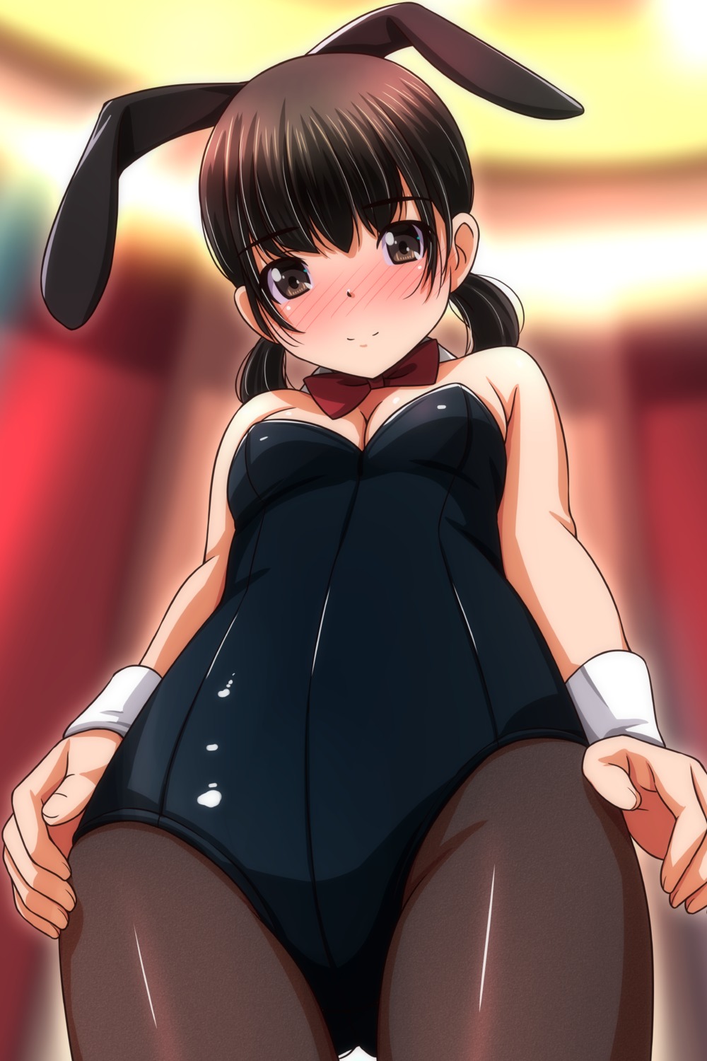 animal_ears bunny_ears bunny_girl loli matsunaga_kouyou no_bra pantyhose