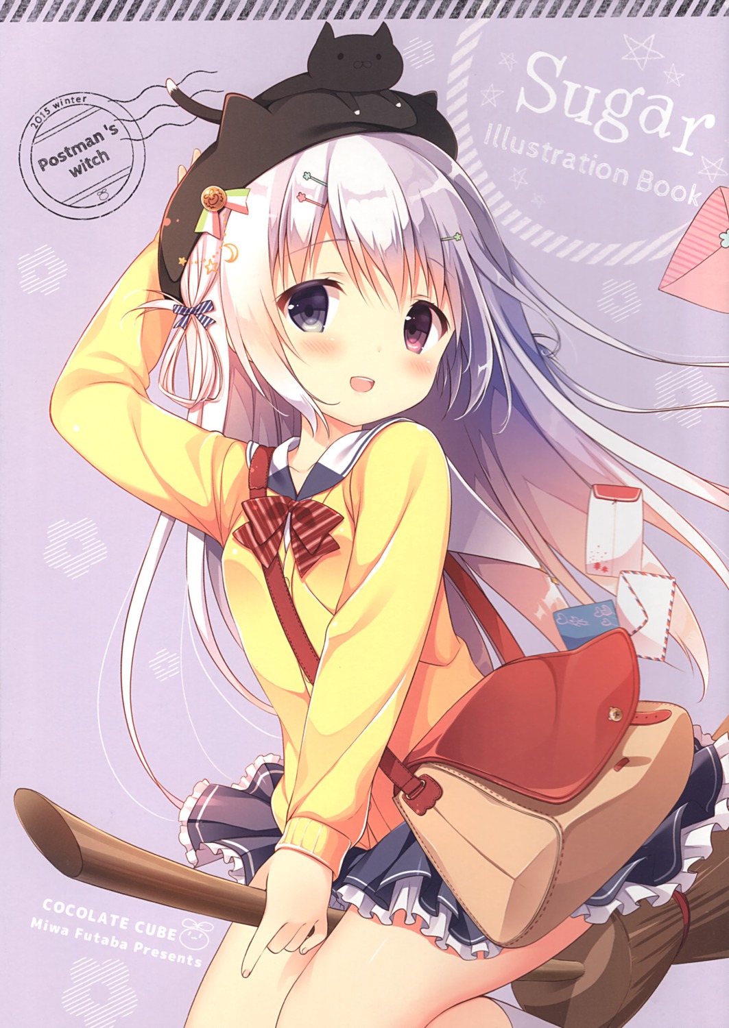 chocolate_cube heterochromia miwa_futaba neko seifuku sweater