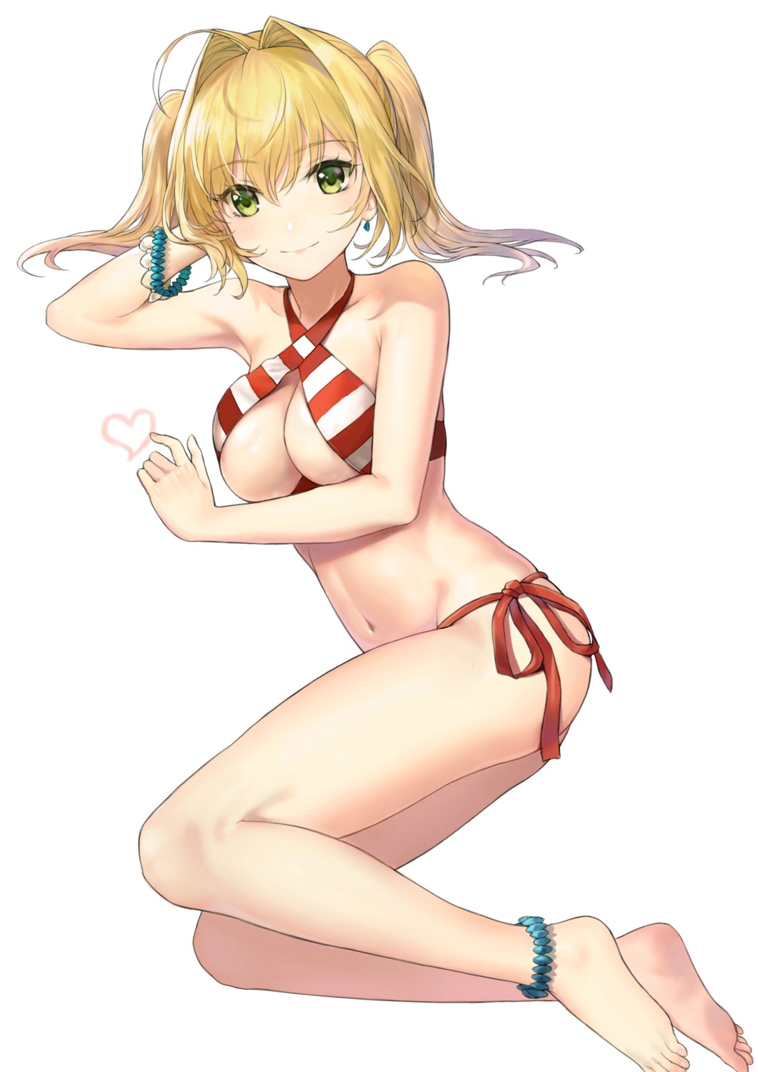 bikini fate/grand_order leon_v saber_extra swimsuits