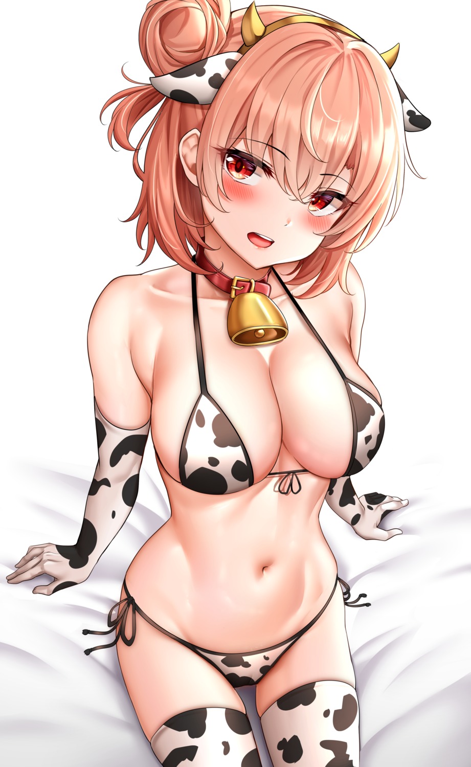 animal_ears bikini horns sunhyun swimsuits thighhighs yahari_ore_no_seishun_lovecome_wa_machigatteiru. yuigahama_yui