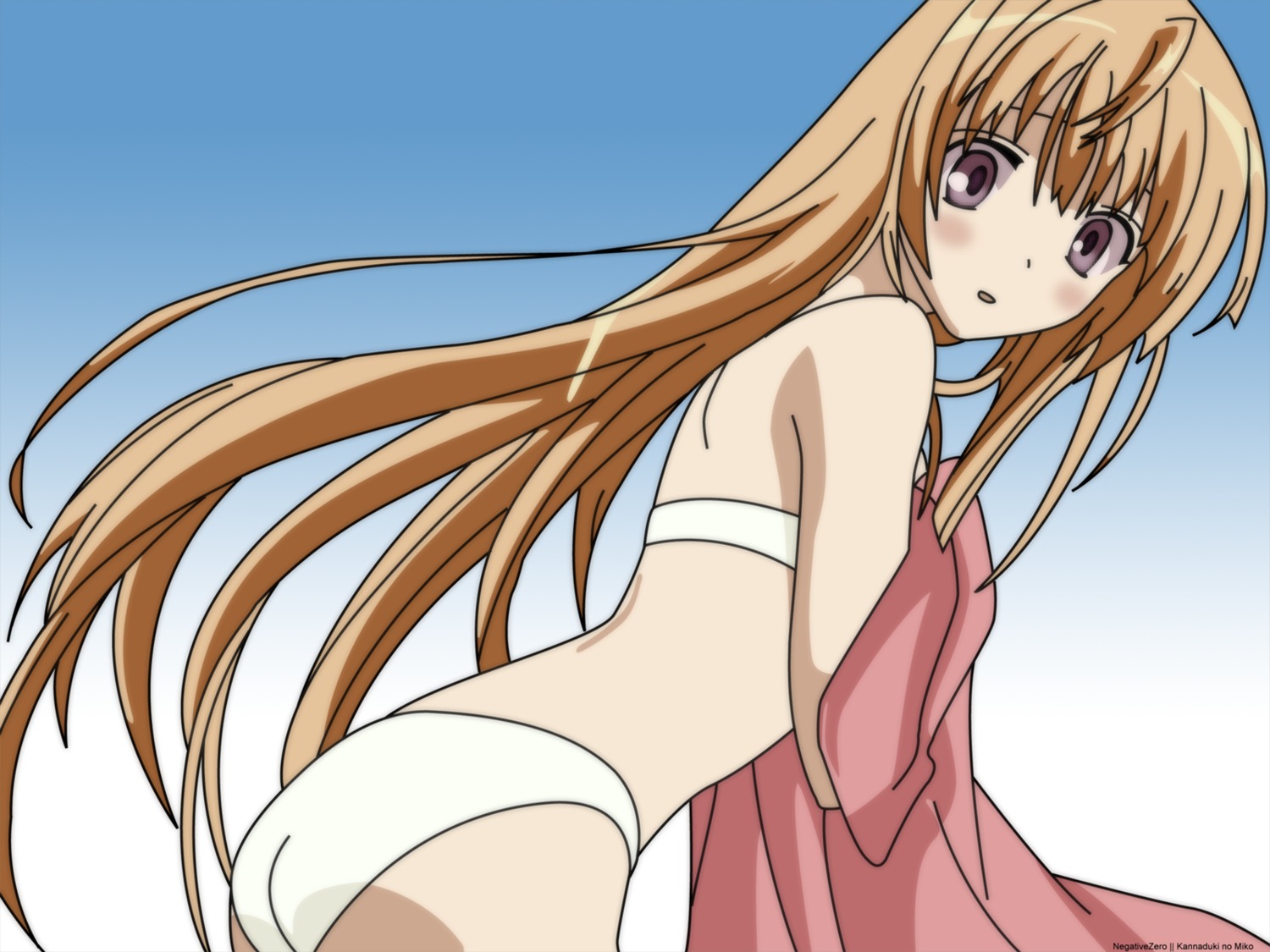 bra kannazuki_no_miko kurusugawa_himeko pantsu vector_trace wallpaper watermark