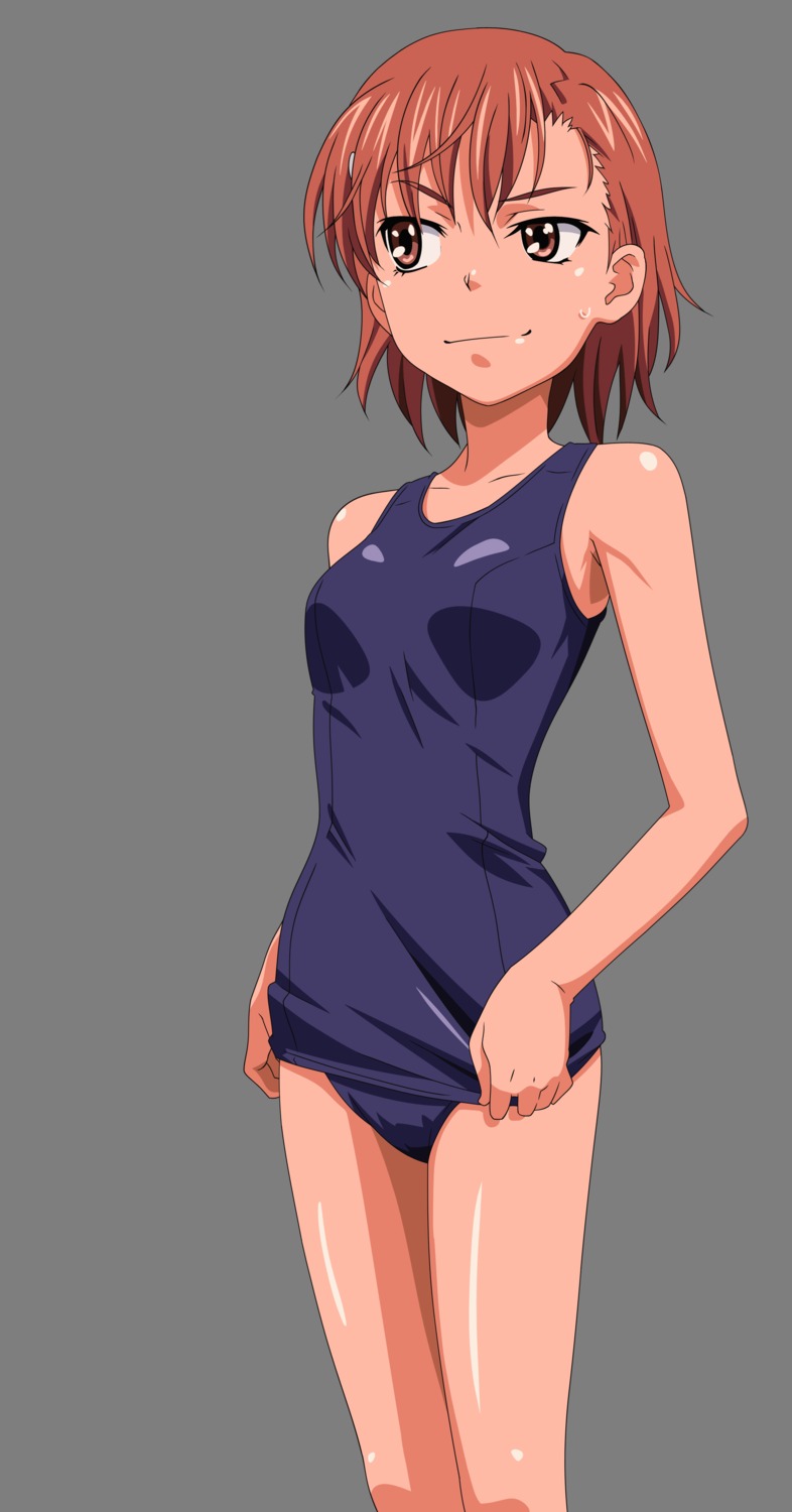 misaka_mikoto murakami_yuu school_swimsuit swimsuits toaru_majutsu_no_index transparent_png vector_trace