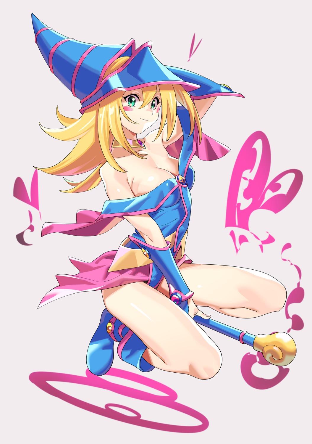 dark_magician_girl henken no_bra weapon witch yugioh