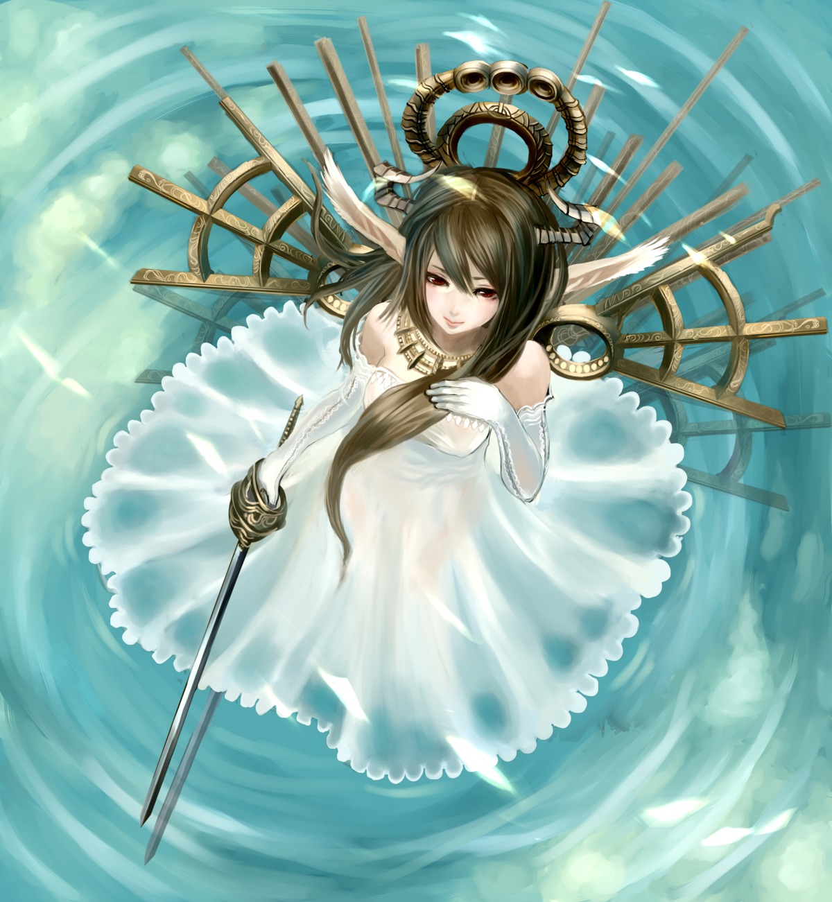 cherokee dress pixiv_fantasia sword