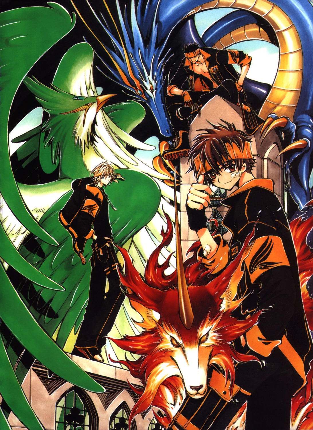 clamp fai_d._flourite kurogane li_syaoran male tsubasa_reservoir_chronicle