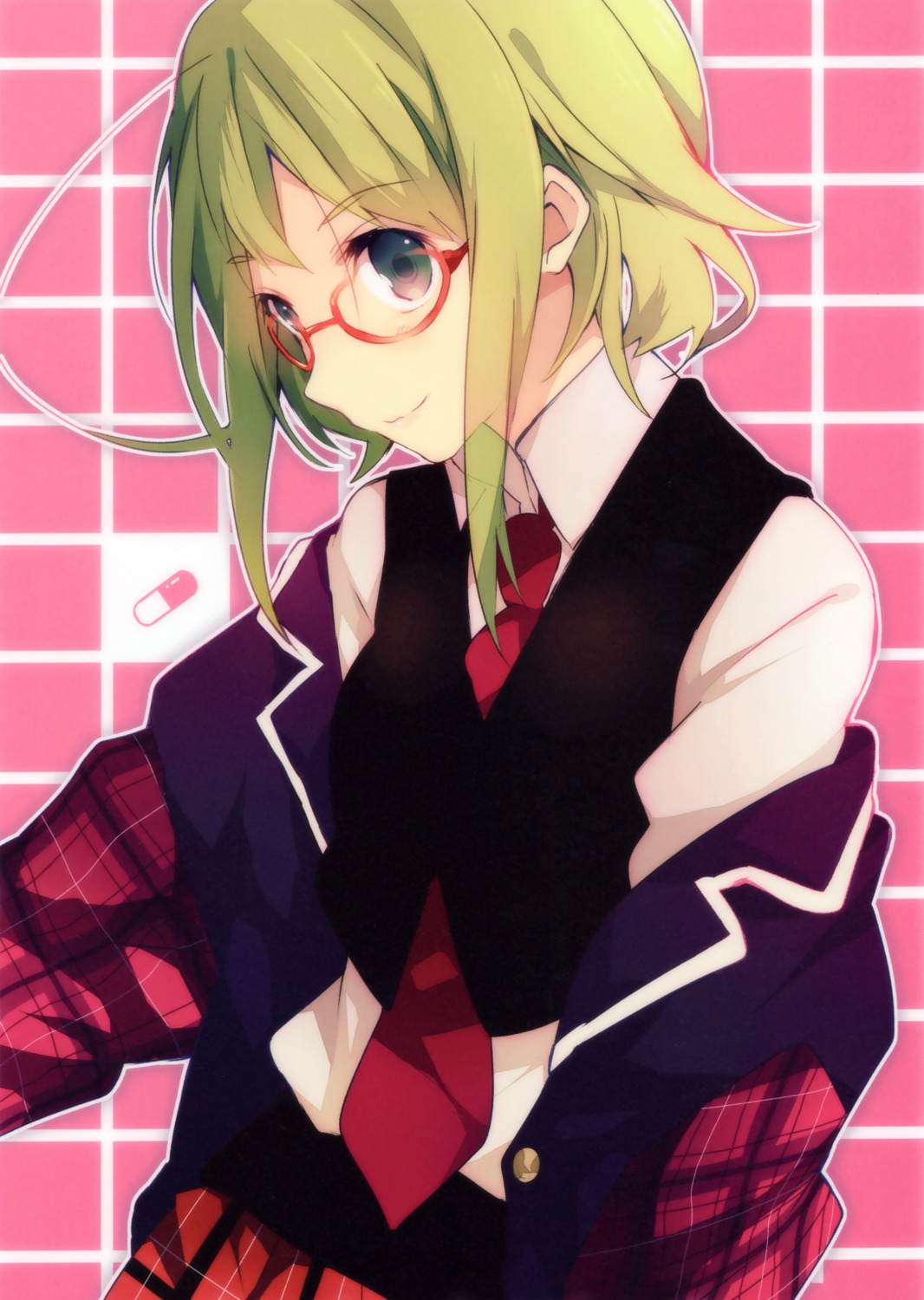 gumi megane open_shirt ousaka_nozomi vocaloid