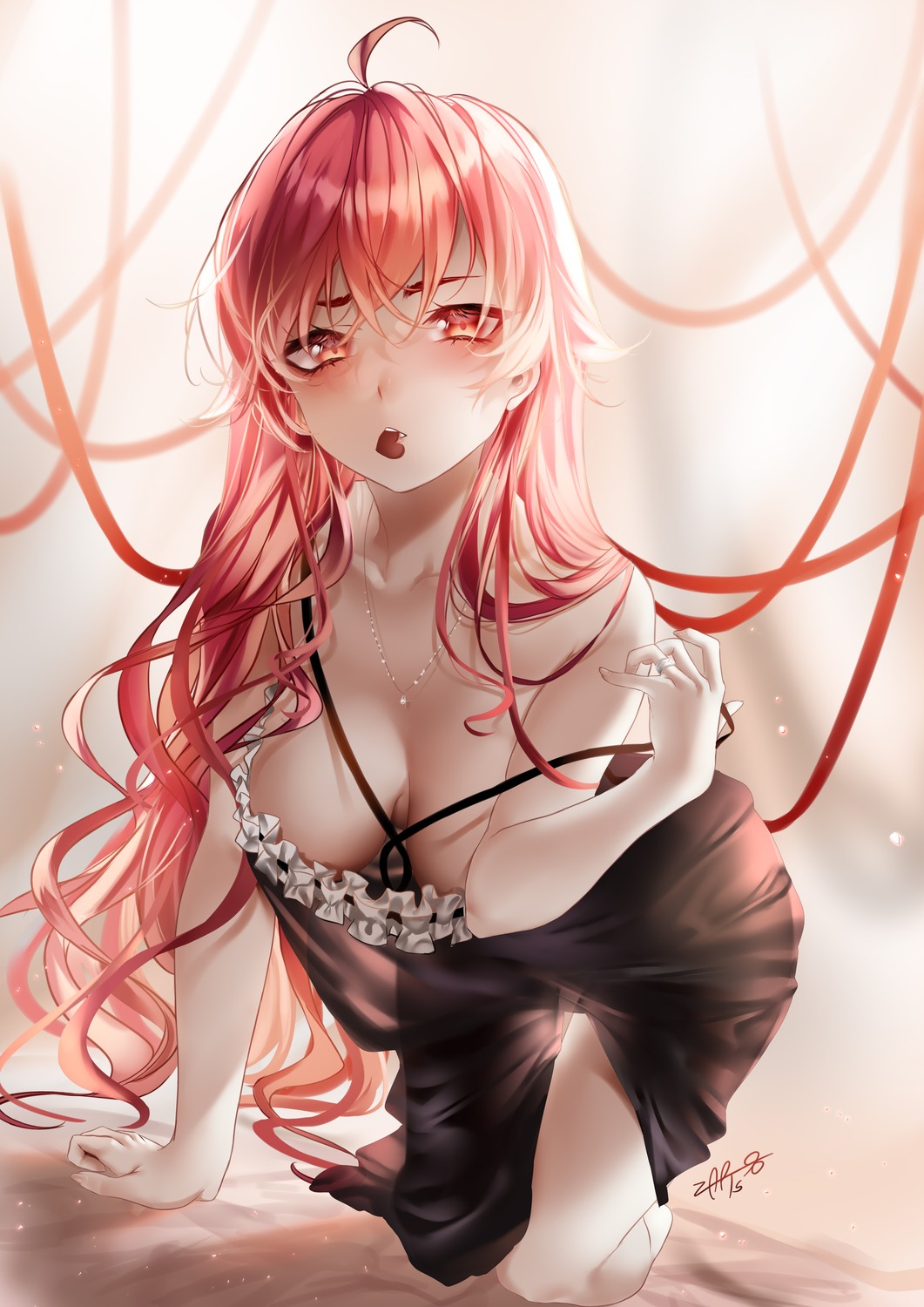 dress eris_boreas_greyrat mushoku_tensei no_bra see_through undressing zasshu