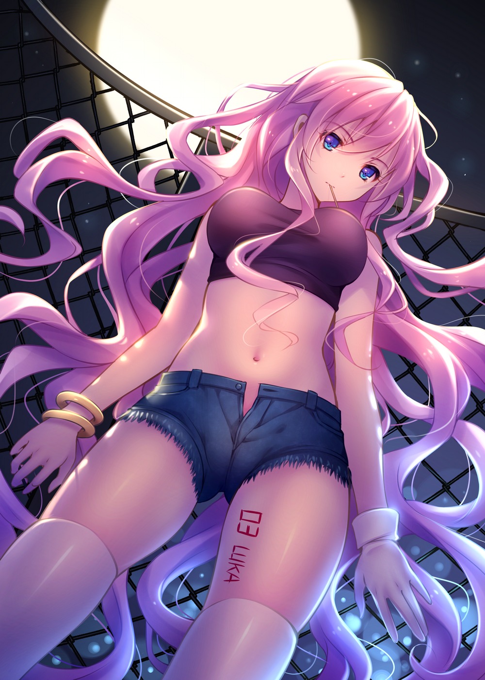 megurine_luka thighhighs tidsean vocaloid