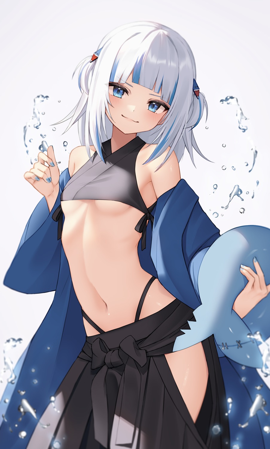 gawr_gura hololive hololive_english no_bra tail thomas_8000 underboob