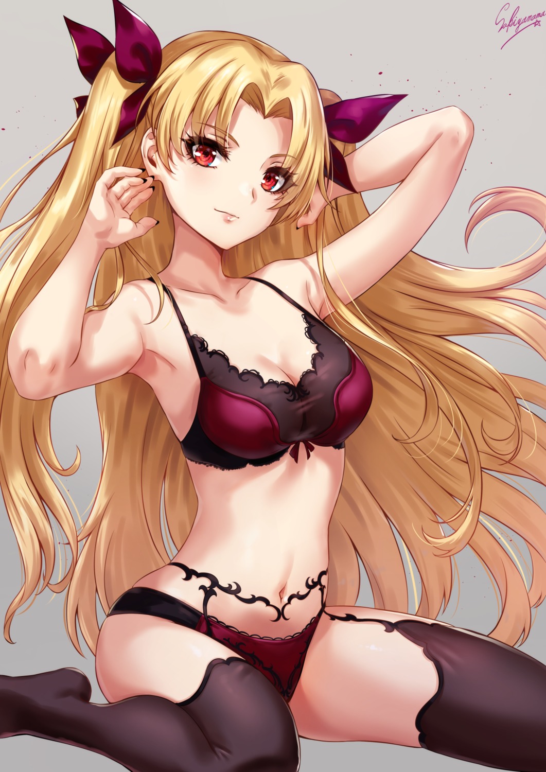 bra ereshkigal_(fate/grand_order) fate/grand_order garter_belt pantsu sakiyamama stockings thighhighs