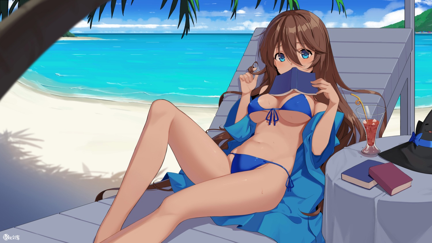 bikini cleavage linovel_emotion open_shirt swimsuits tagme underboob