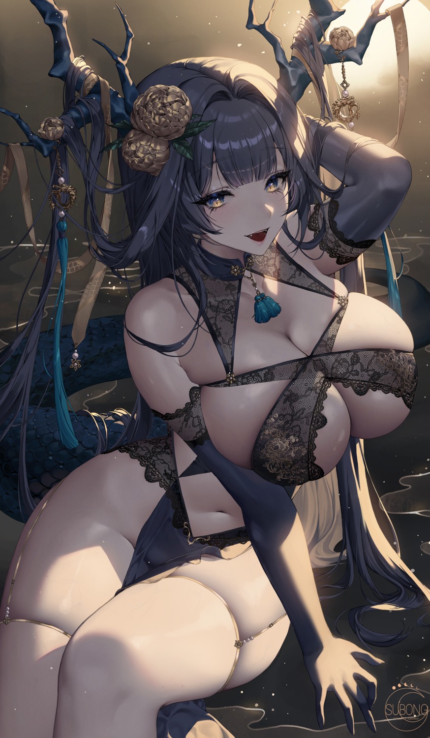 horns see_through stockings subong thighhighs