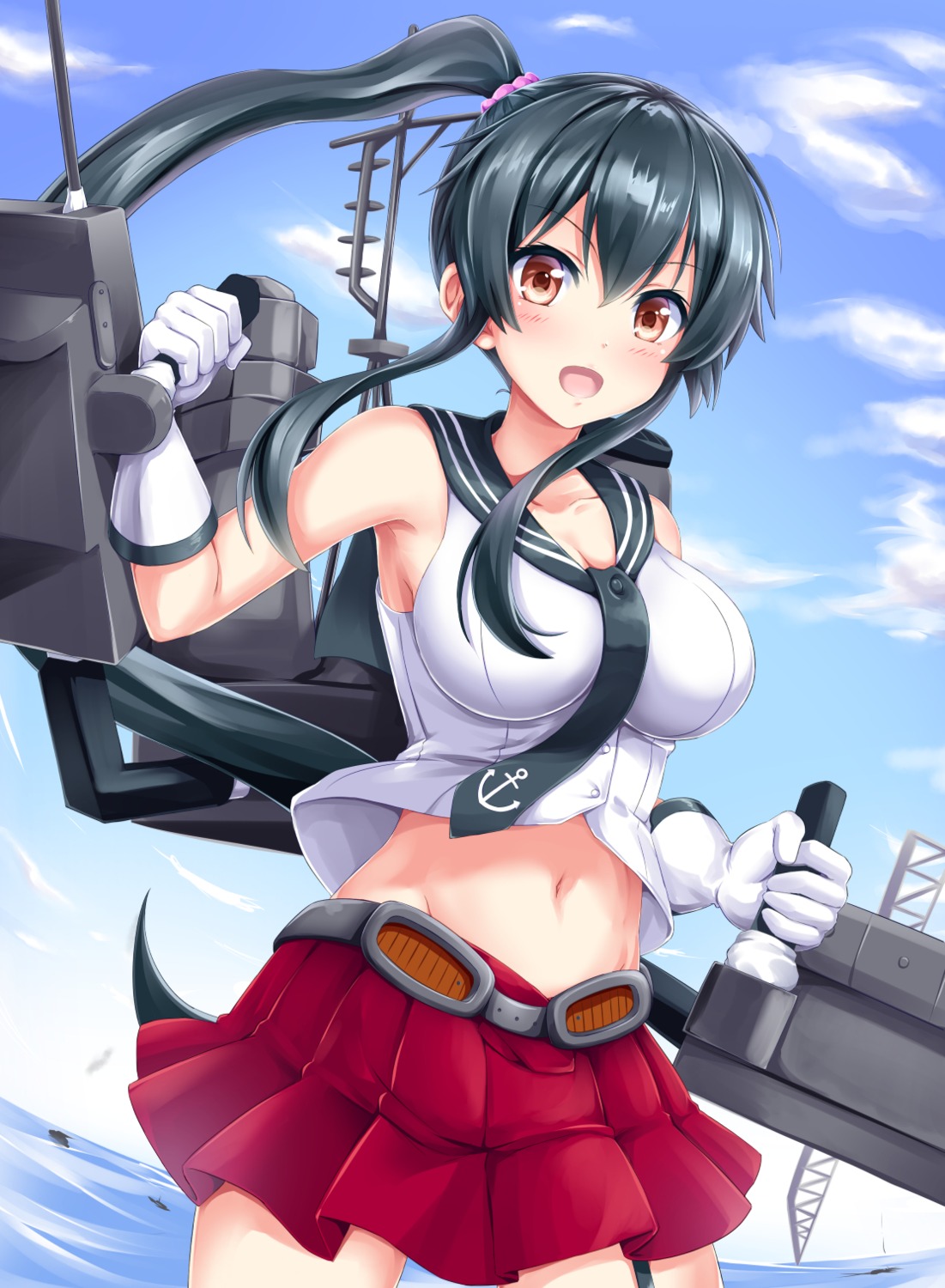 cleavage kantai_collection kyamu seifuku yahagi_(kancolle)