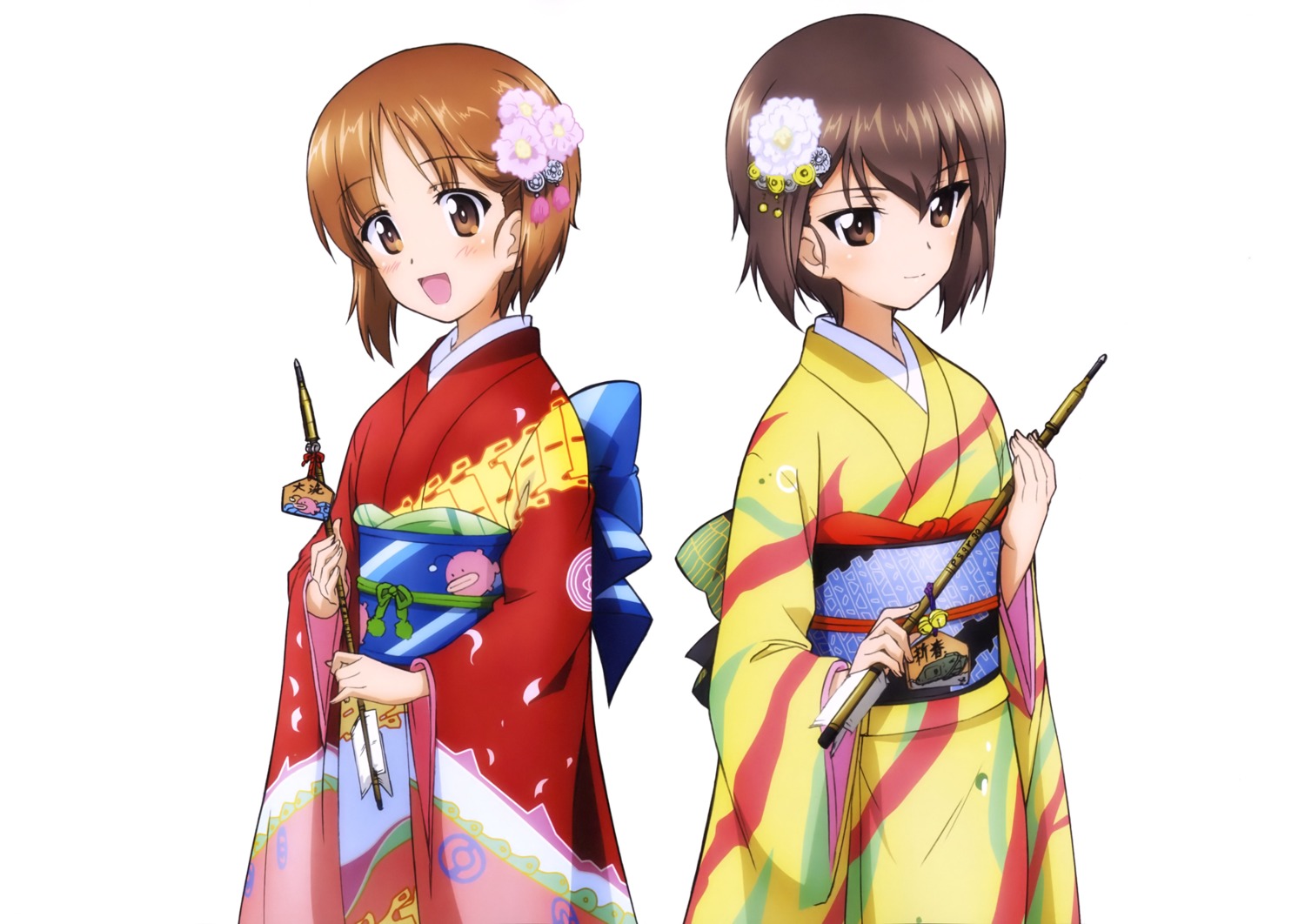 girls_und_panzer kimono nishizumi_maho nishizumi_miho
