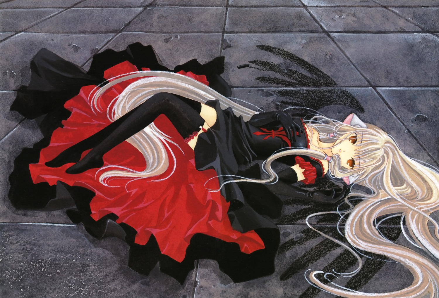 chobits clamp dress fixed freya stockings thighhighs