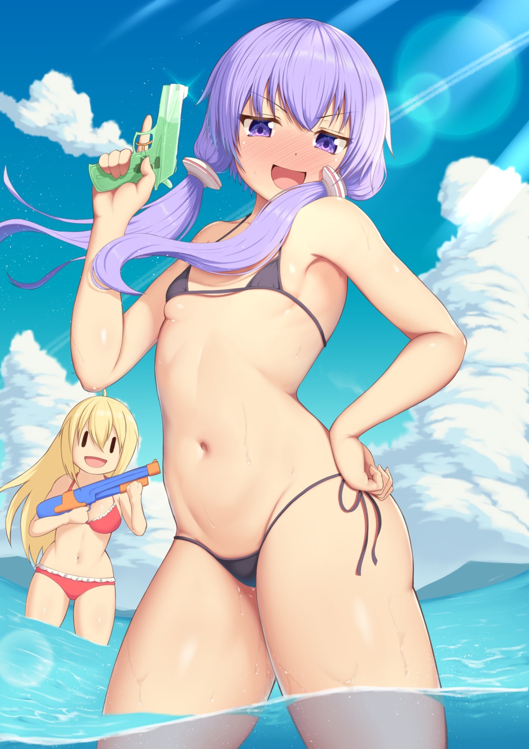 bikini gun hatimiz swimsuits voiceroid wet yuzuki_yukari