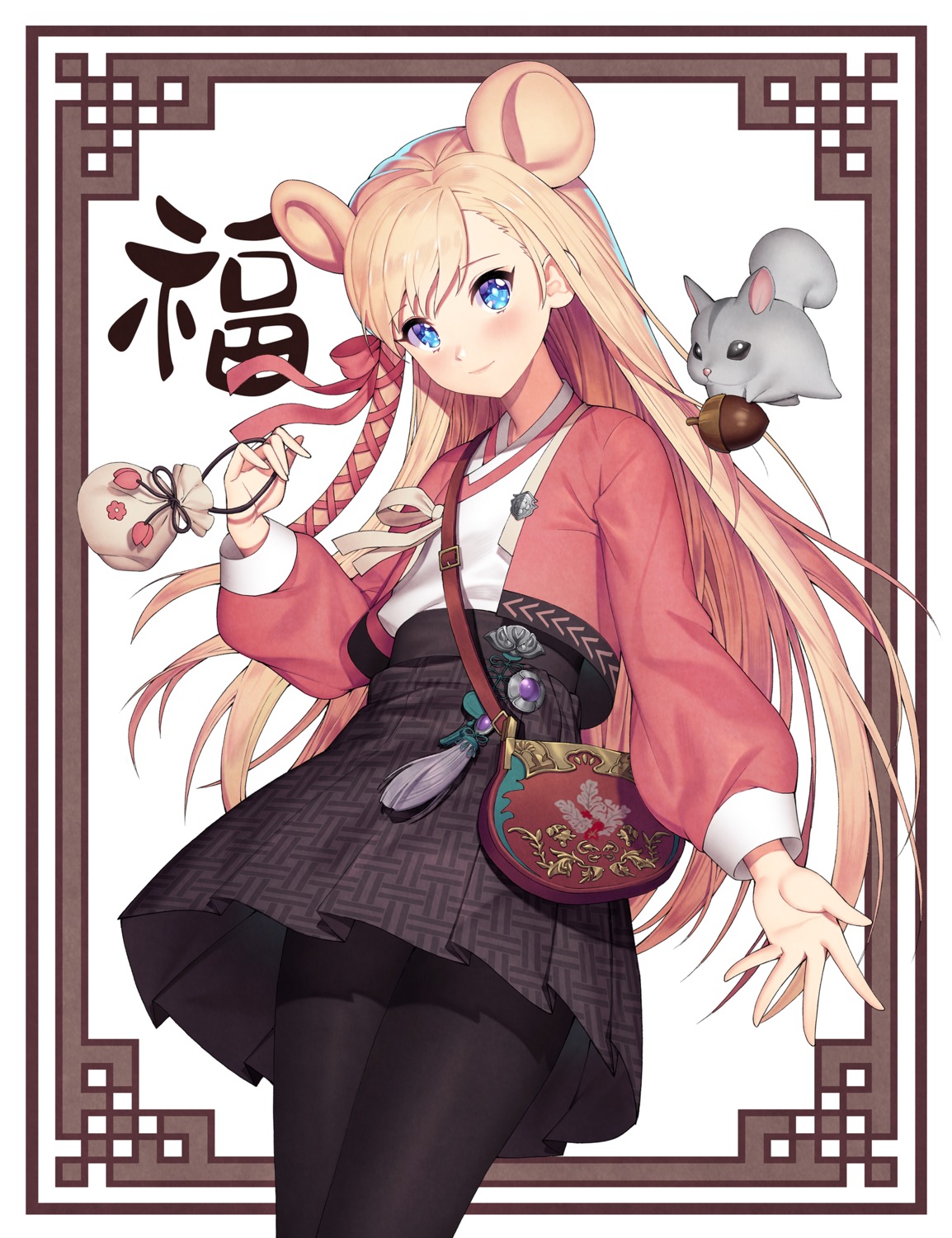 animal_ears asian_clothes final_fantasy final_fantasy_xiv lemonpear pantyhose