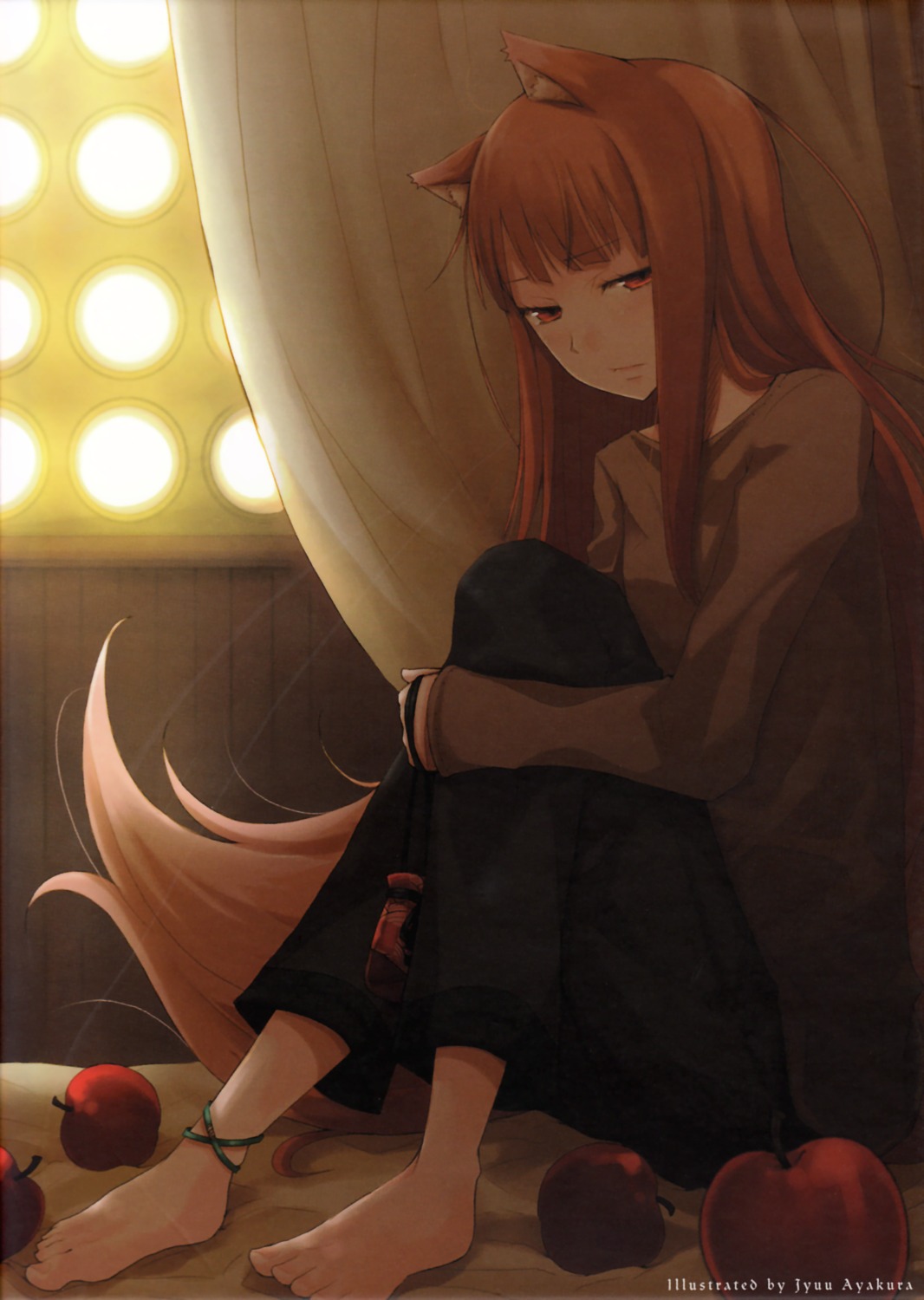 animal_ears ayakura_juu feet holo spice_and_wolf tail