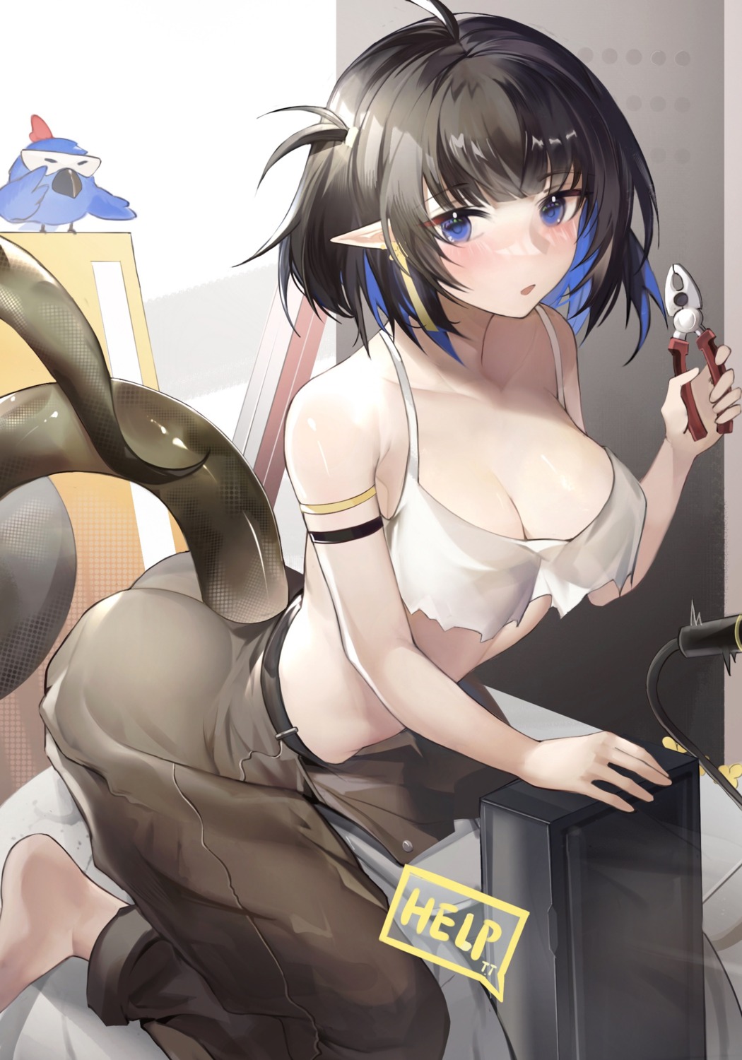 arknights eunectes_(arknights) pointy_ears tabayashi tail