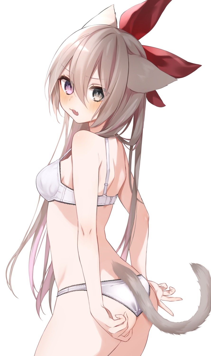 animal_ears ass bra nekomimi pantsu tail tamafurin