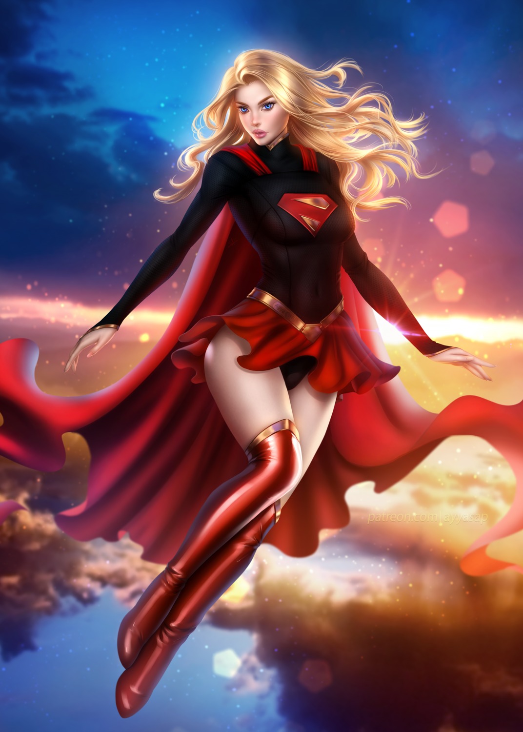 ayyasap dc_comics leotard supergirl_(character) thighhighs