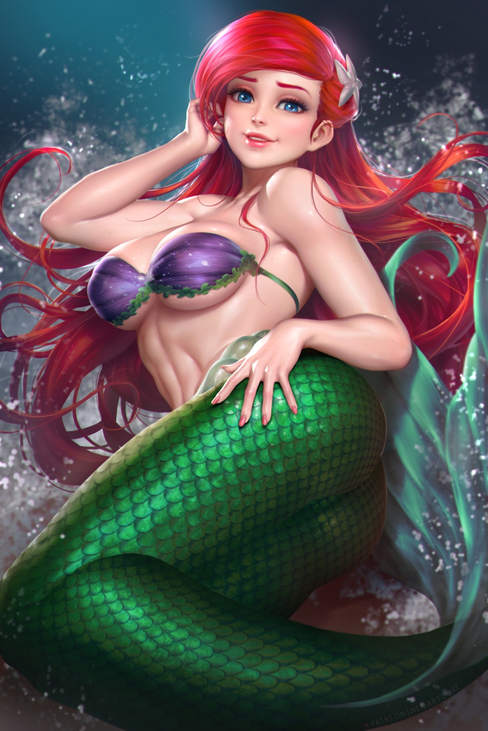 ass bikini_top mermaid monster_girl nudtawut_thongmai princess_ariel swimsuits tail the_little_mermaid