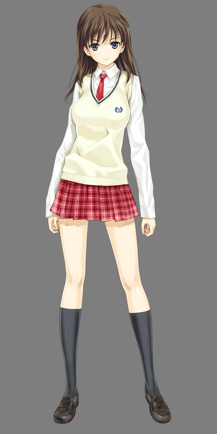 happoubi_jin iseshima_aya seifuku sweater transparent_png zettai_shougeki_platonic_heart