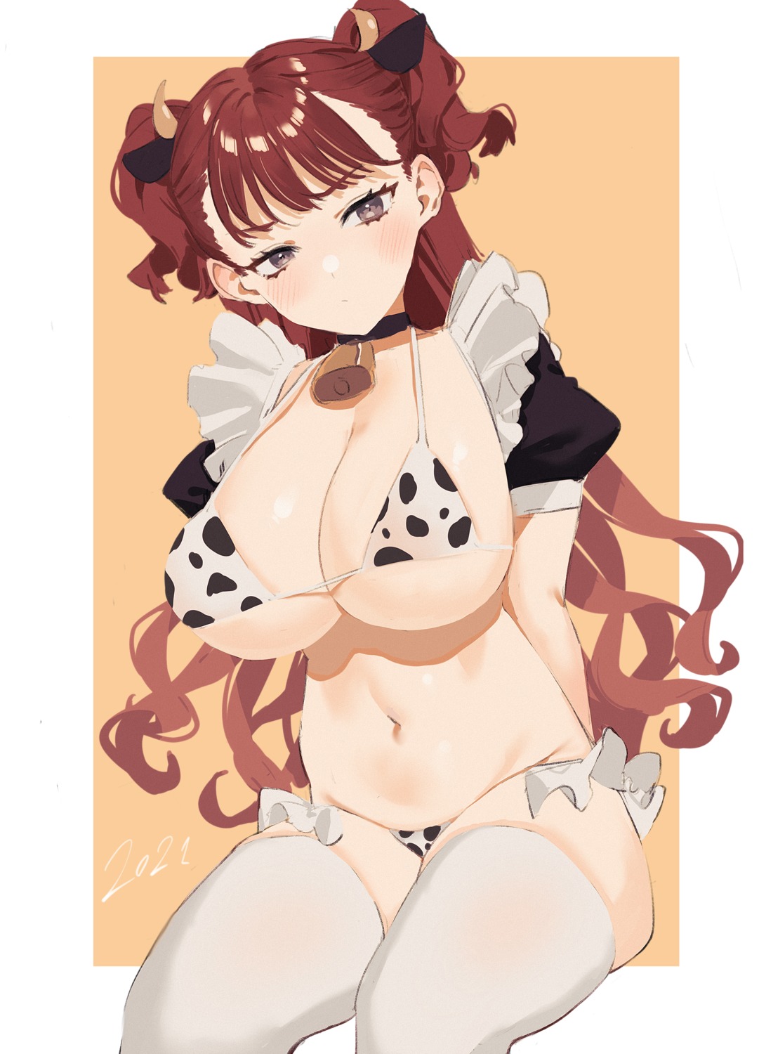 2l animal_ears bikini horns swimsuits thighhighs