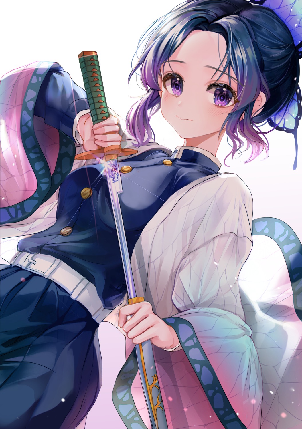 japanese_clothes kimetsu_no_yaiba kochou_shinobu myowa sword uniform