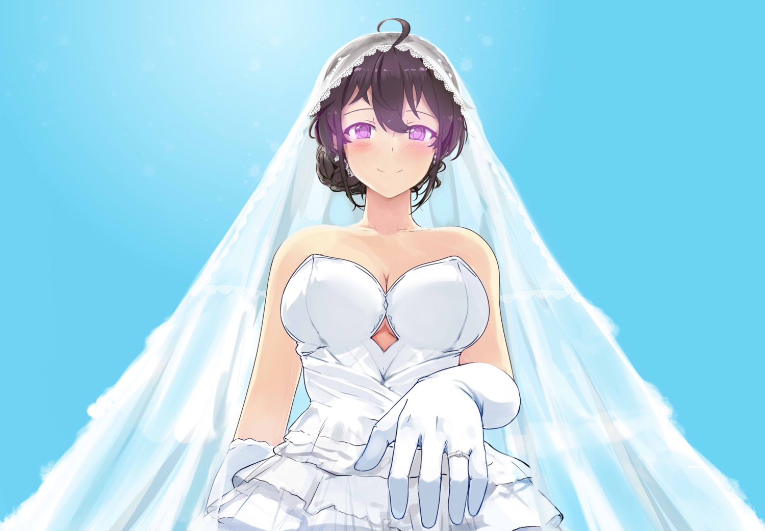 beifeng_han cleavage dress miyaura_sanshio wedding_dress