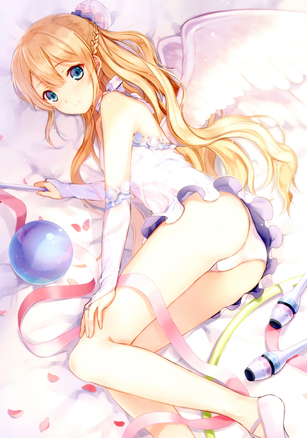 6u leotard no_bra pantsu wings