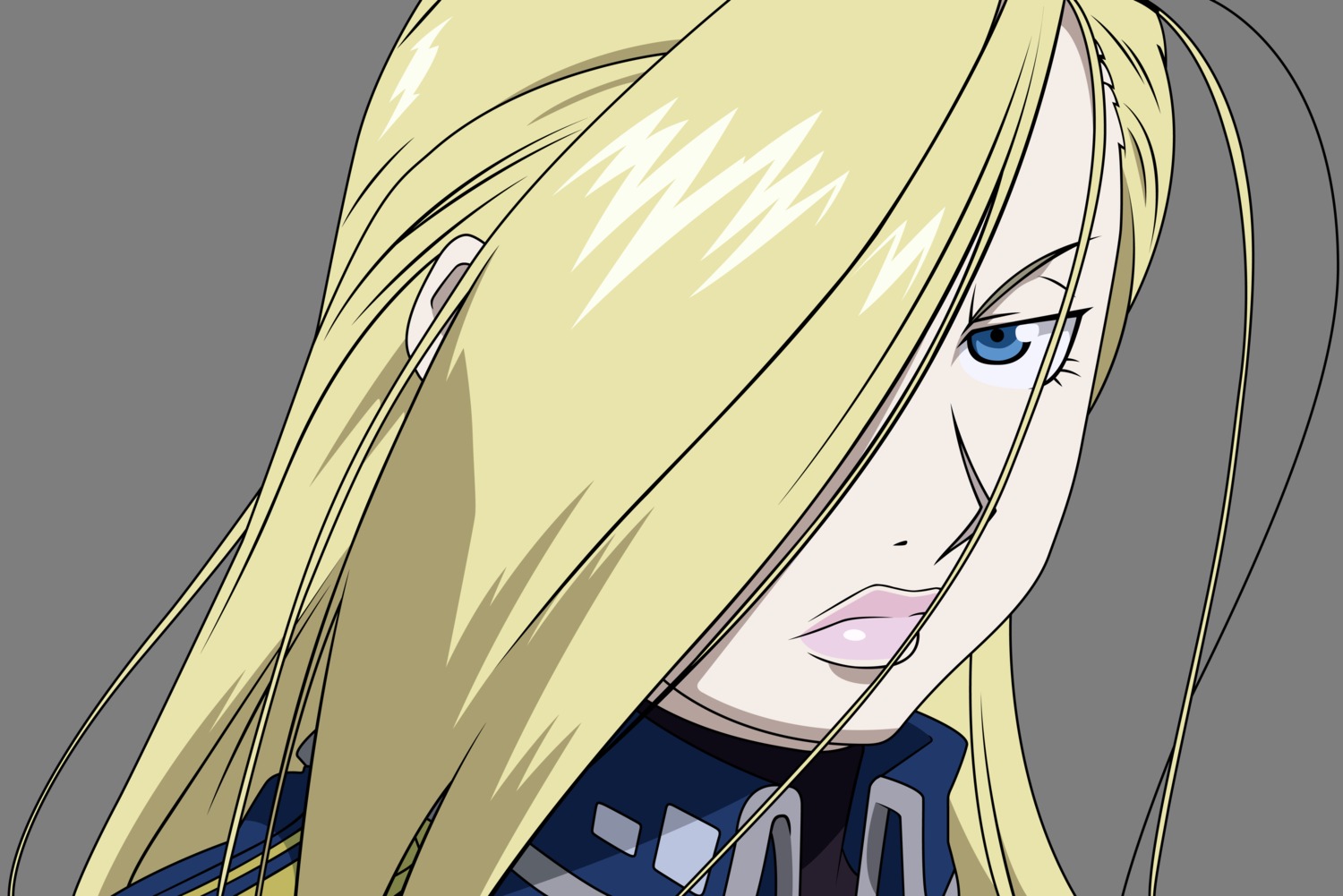 fullmetal_alchemist olivier_mira_armstrong transparent_png vector_trace