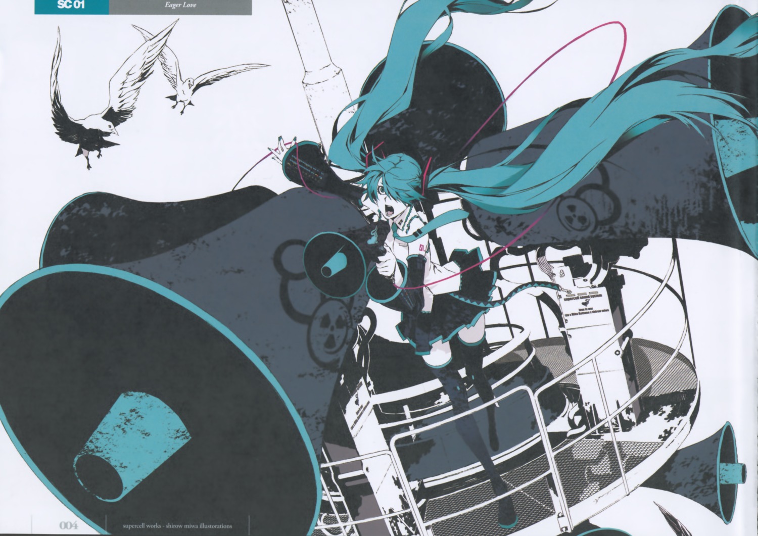 hatsune_miku koi_wa_sensou_(vocaloid) miwa_shirow vocaloid wings