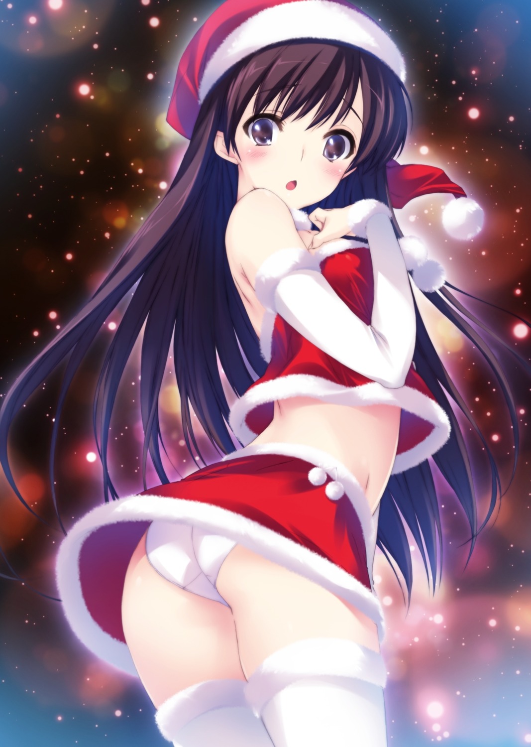 ass christmas game_cg kawata_hisashi morikawa_yuki pantsu thighhighs white_album