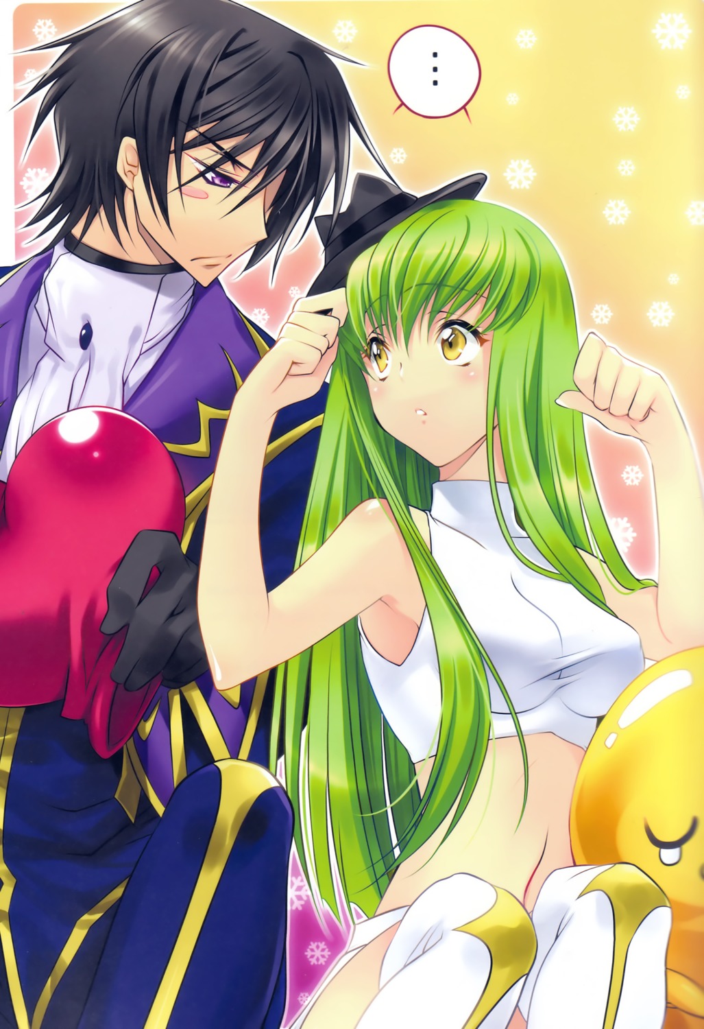 binding_discoloration c.c. cheese-kun code_geass color_issue creayus lelouch_lamperouge rangetsu thighhighs