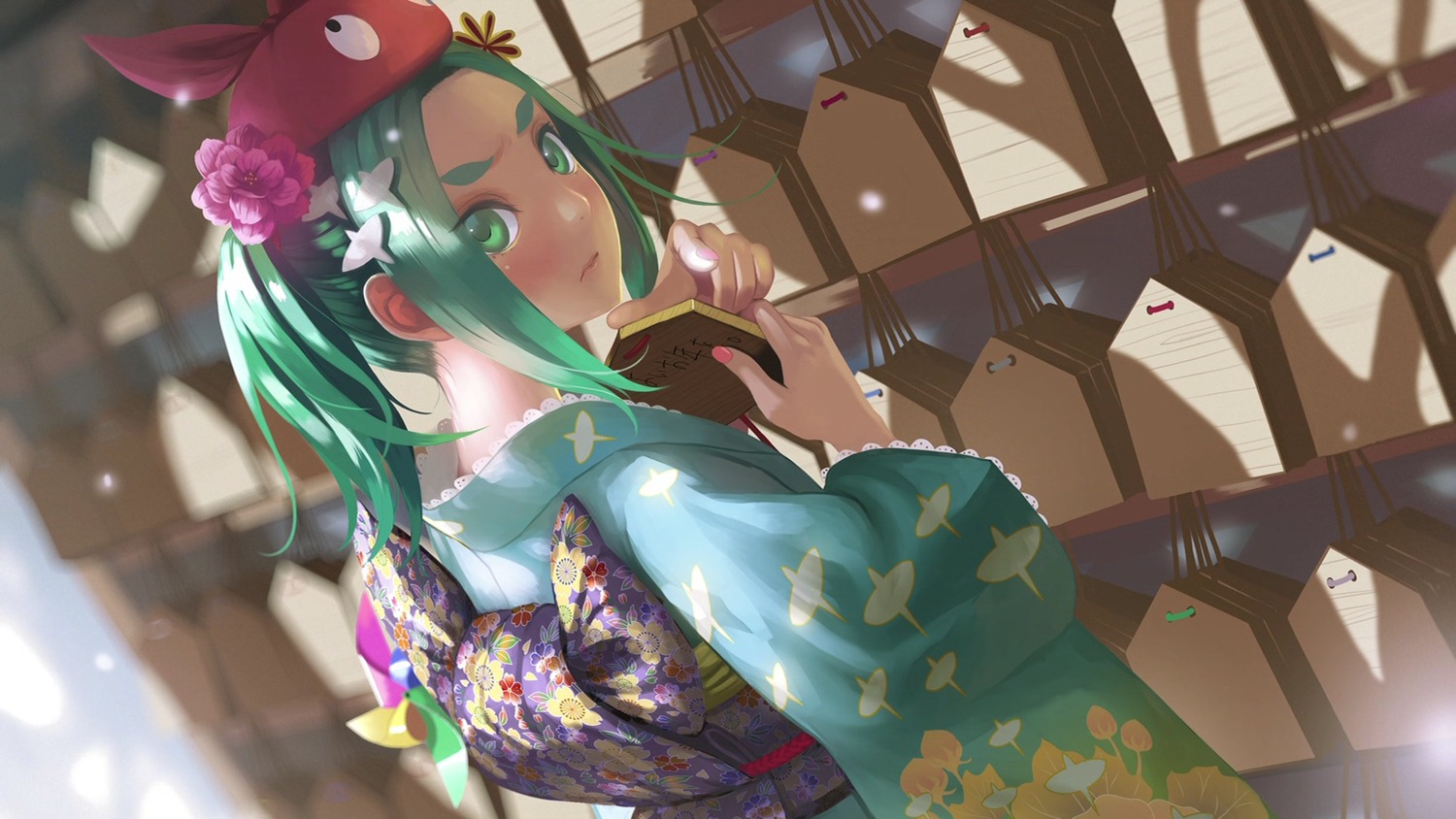 bakemonogatari endcard kimono monogatari_(series) nisemonogatari ononoki_yotsugi tsukimonogatari vofan