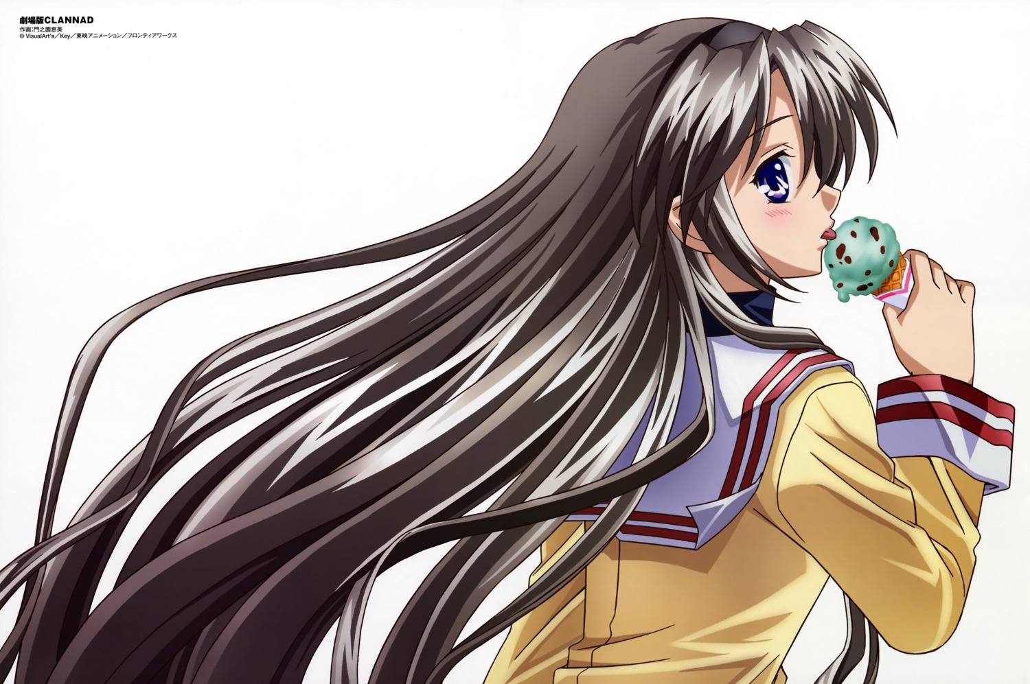 clannad kadonosono_megumi sakagami_tomoyo seifuku