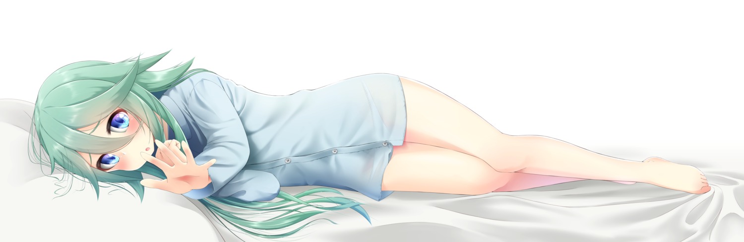 kantai_collection nekobaka pajama pantsu see_through yamakaze_(kancolle)