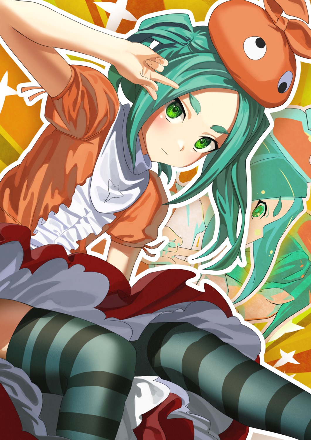 monogatari_(series) ononoki_yotsugi thighhighs zyaki