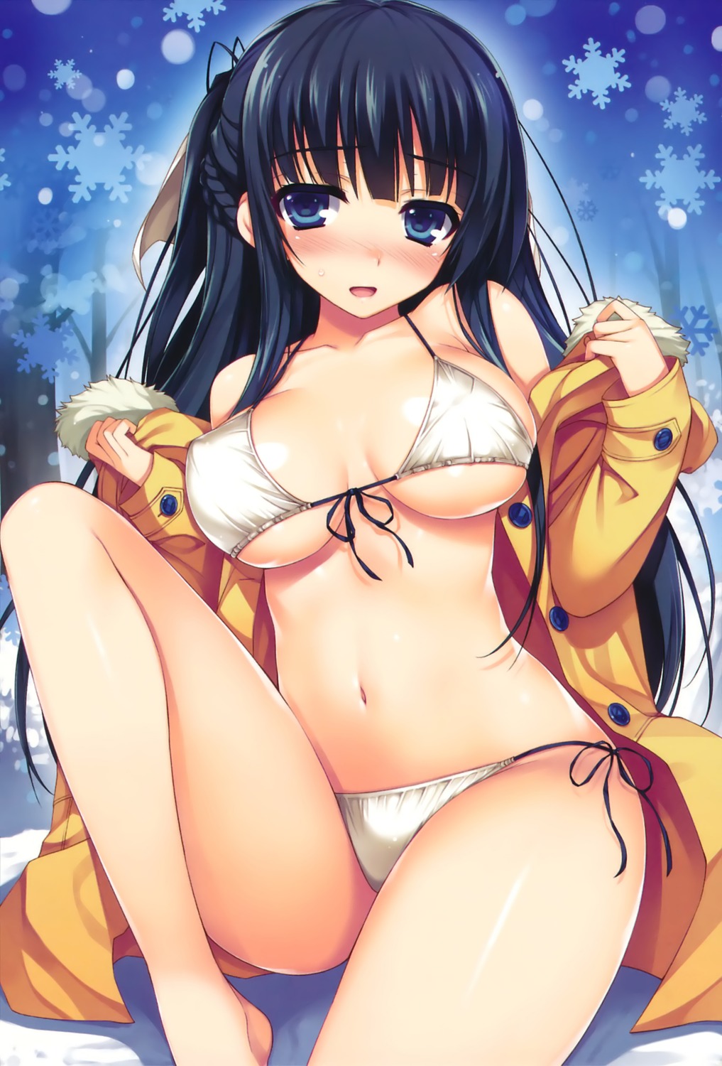 bikini cleavage erect_nipples open_shirt swimsuits tomose_shunsaku