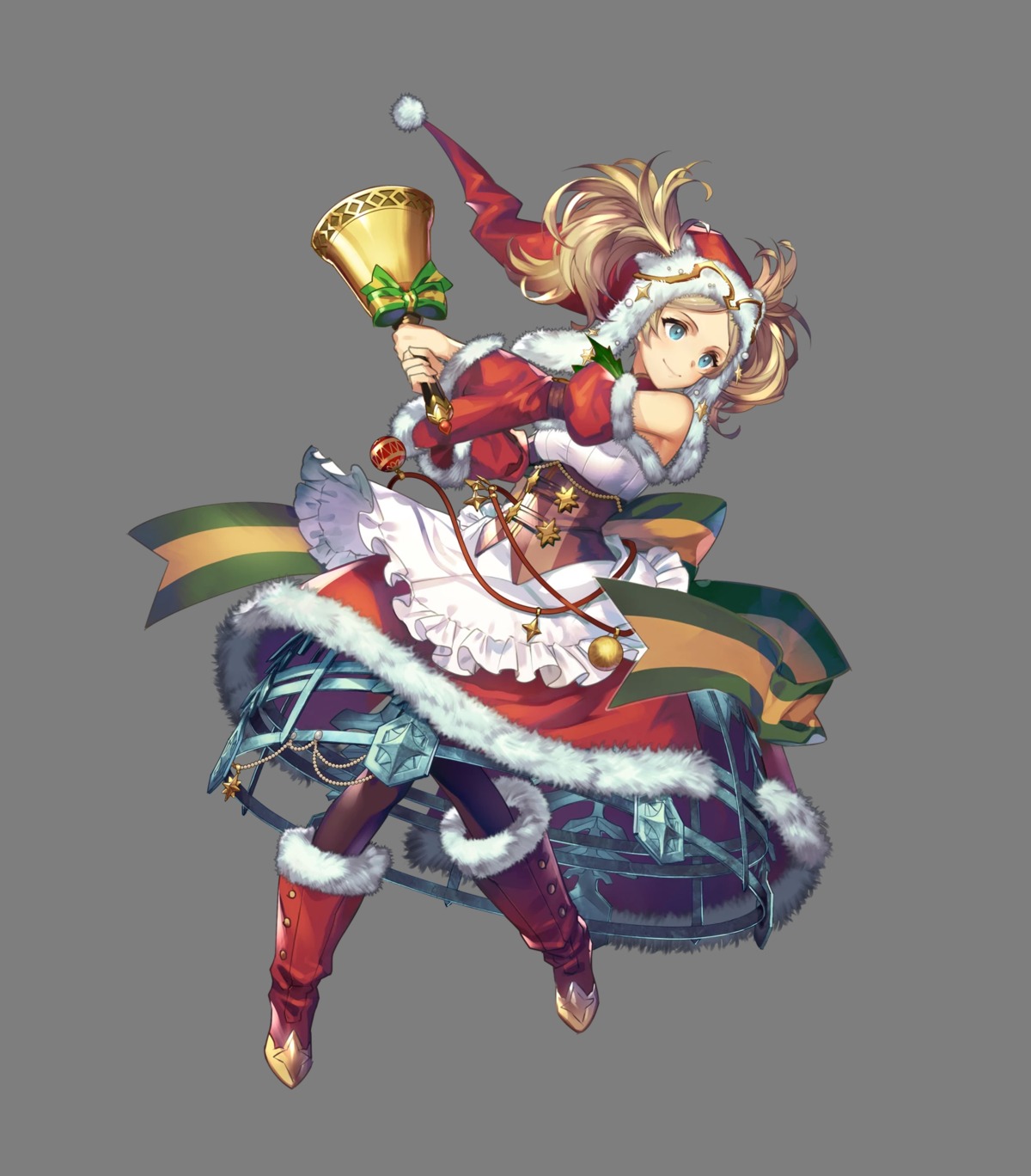 christmas cleavage dress fire_emblem fire_emblem_heroes fire_emblem_kakusei liz_(fire_emblem) nintendo transparent_png umiu_geso