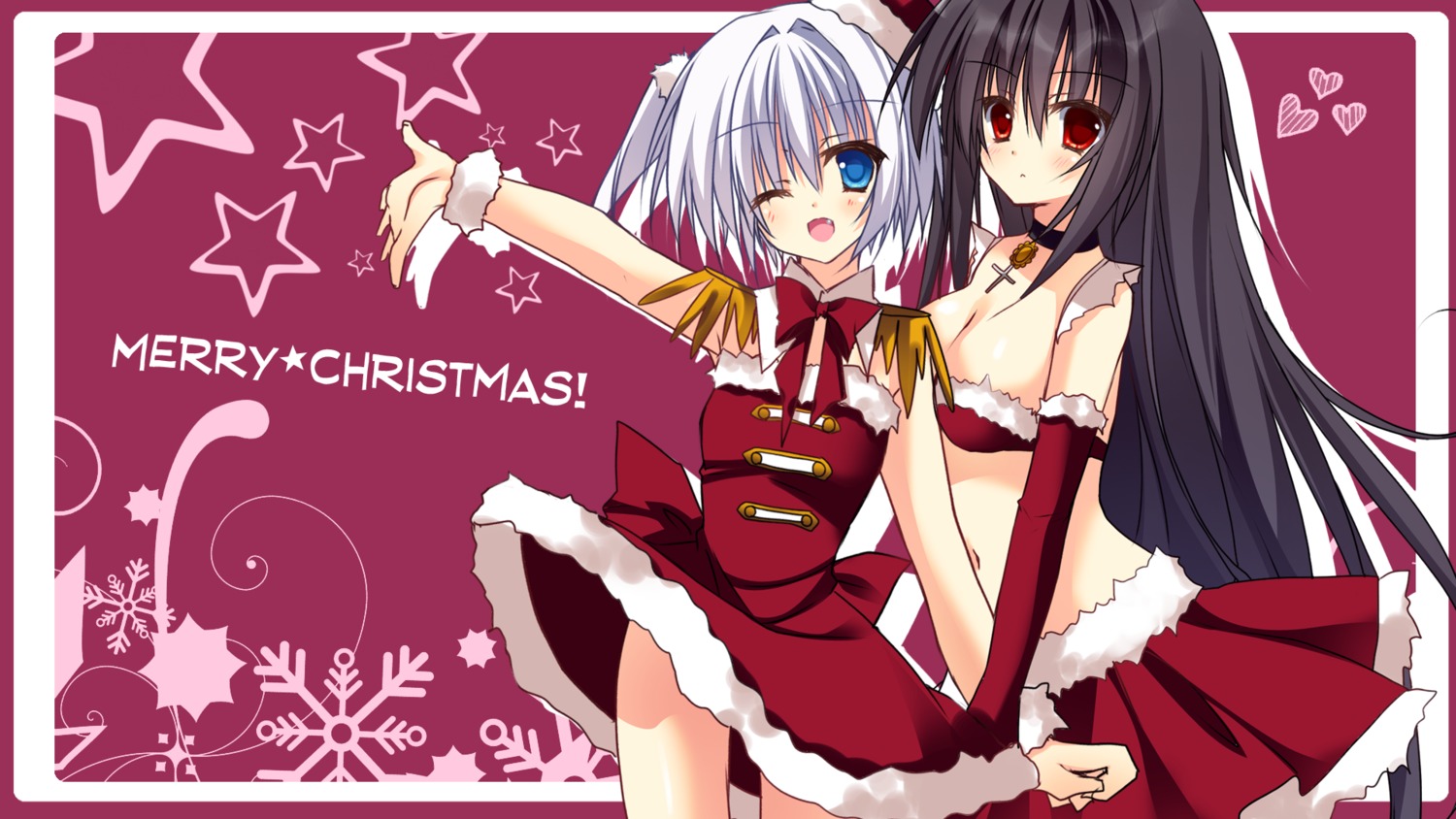 christmas cleavage hyperiyon matsumiya_kiseri wallpaper