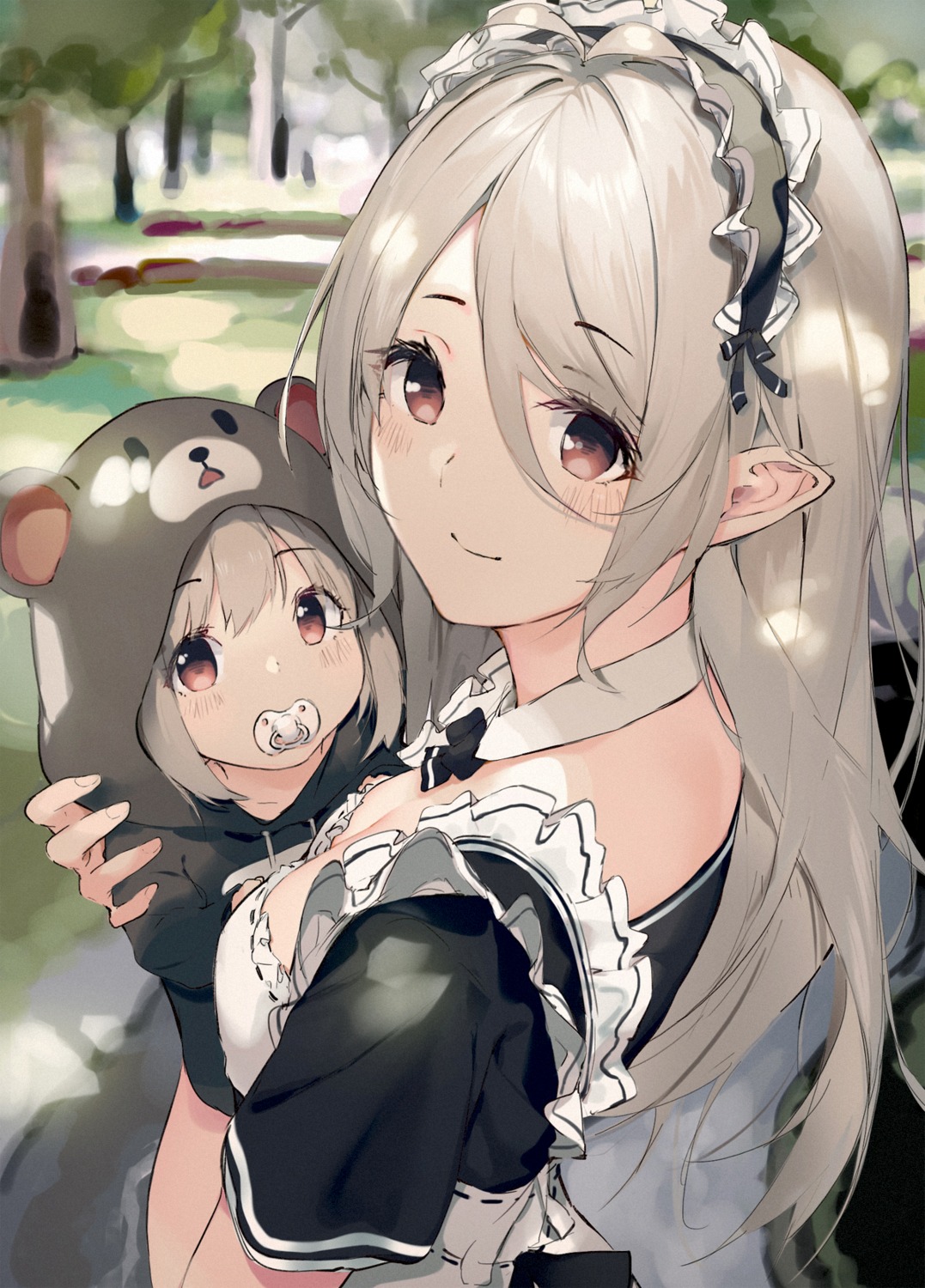 cleavage kokkoro maid niii_(memstapak) pointy_ears princess_connect princess_connect!_re:dive