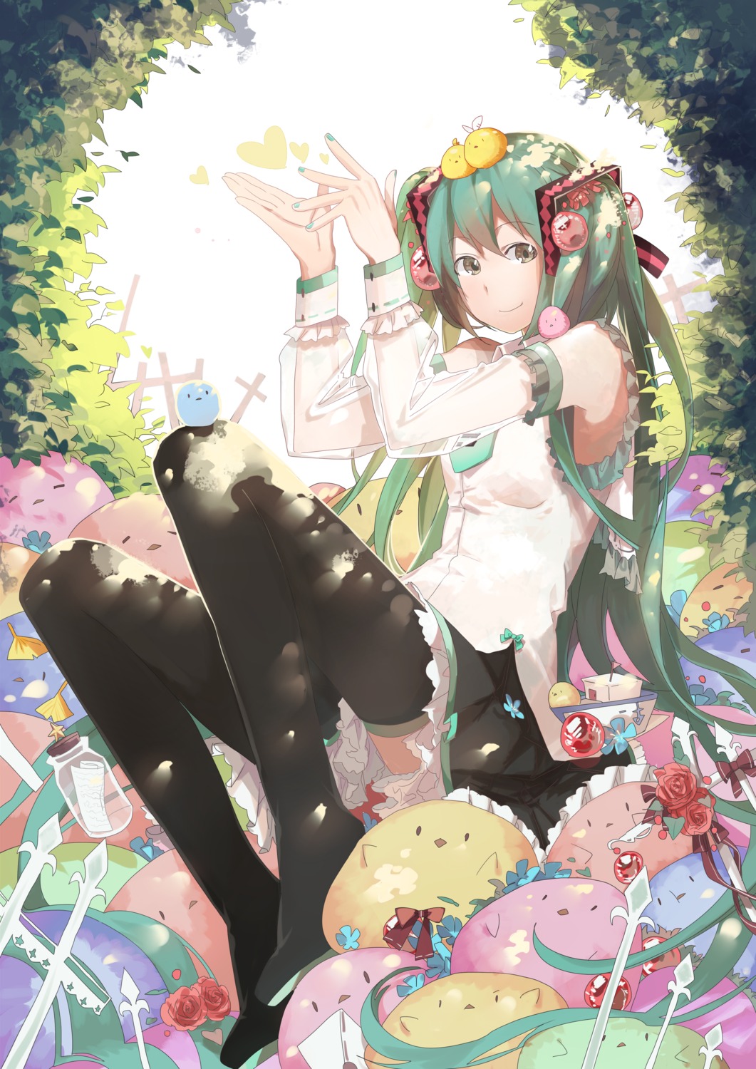 hatsune_miku thighhighs vocaloid xiaonuo_(1906803064)