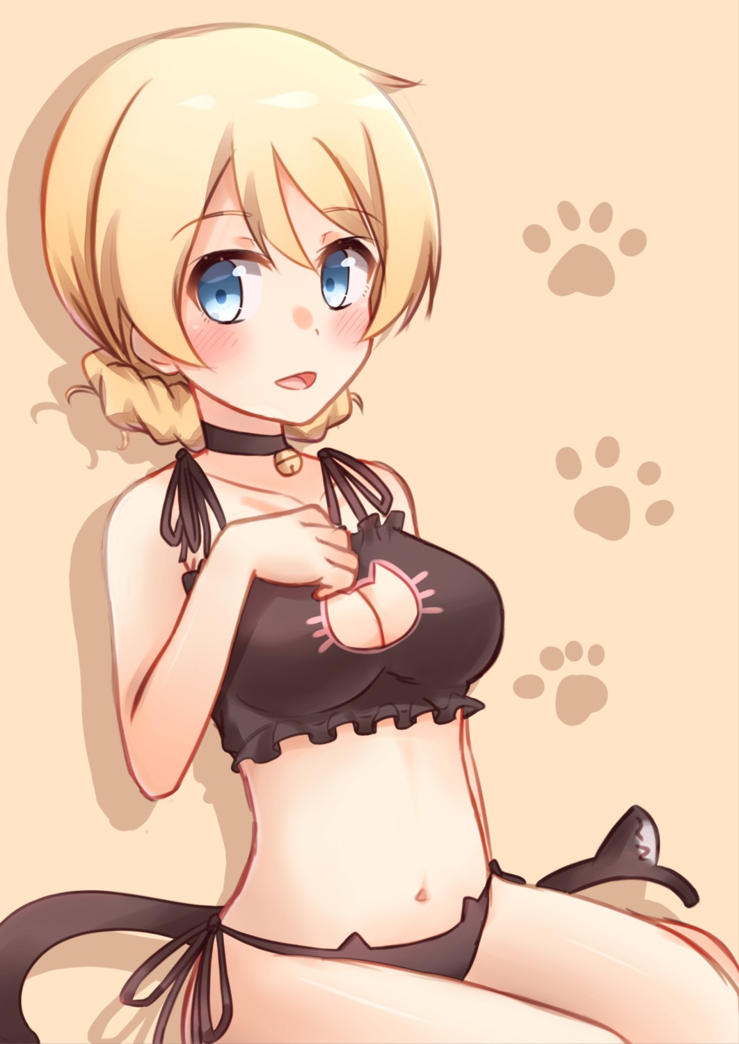 cleavage darjeeling girls_und_panzer kapatarou lingerie pantsu string_panties tail